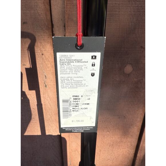 TUMI McLaren Aero International Expandable 4 Wheel Carry On Luggage $1795 NEW - Picture 5 of 14